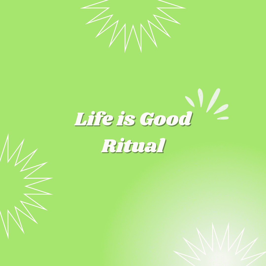 A green background with white lettering and sun designs. A green background with white lettering and sun designs.