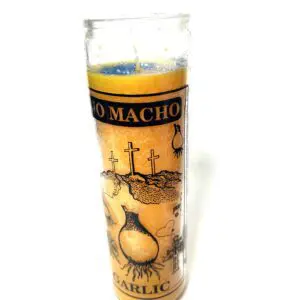 A candle that is sitting on top of a table.