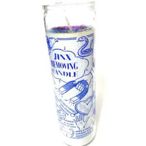 A candle that is sitting on the table.