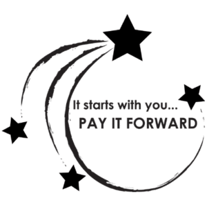 Pay it forward with a star logo.