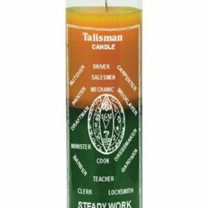 Steady work talisman candle with occupations.