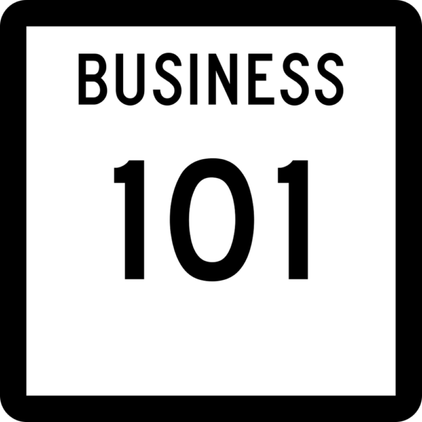 Business Route 101 sign.