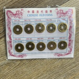 Set of eight Chinese old coins.