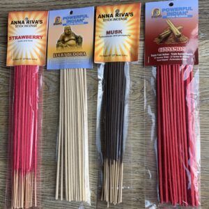 Four packs of Anna Riva incense sticks.