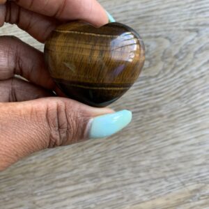 Brown tiger's eye heart crystal.