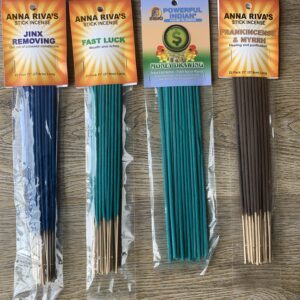 Four packs of Anna Riva's incense sticks.