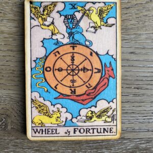 Wheel of Fortune tarot card.