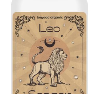 A bottle of soap with an image of a lion.