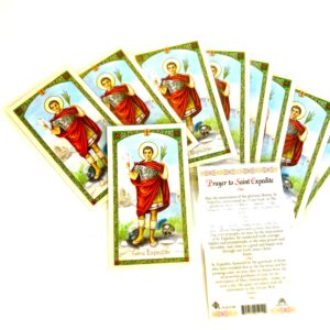 A set of seven cards with the image of st. Jude