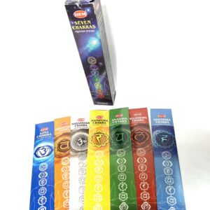 A box of incense sticks with different colors