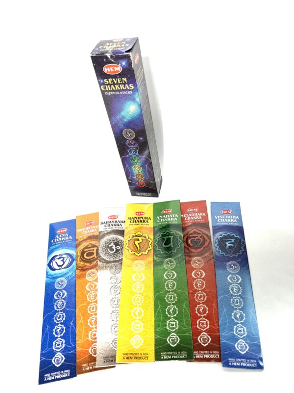 A box of incense sticks with different colors