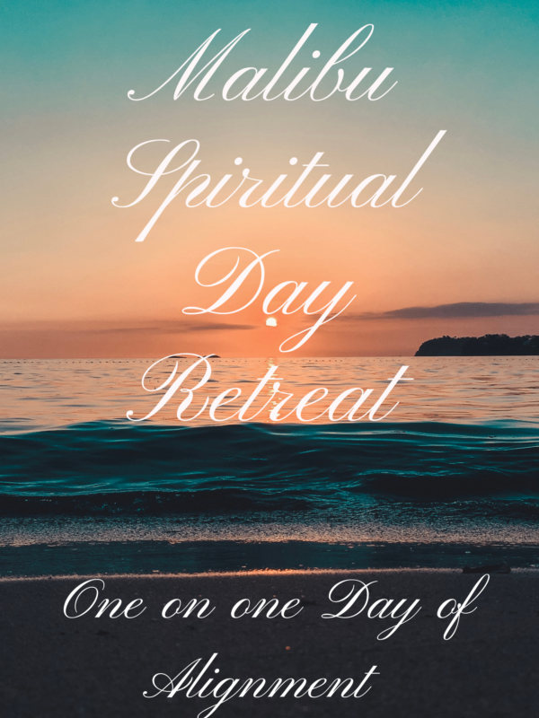 A sunset over the ocean with text that reads " meditate spiritual day retreat one on one day of meditation."