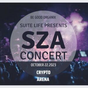 A concert poster with the words " sza concert october 2 2, 2 0 2 3 "