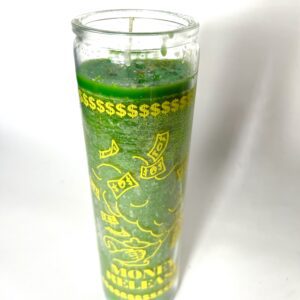 A candle that is sitting on the table.