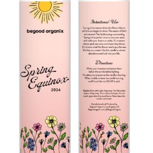 A pink bookmark with the sun and flowers on it.