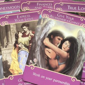 Romantic angel-themed cards promoting love and partnership.